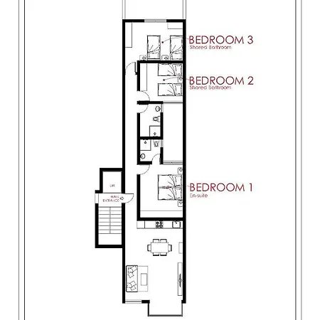 Ubytování v soukromí F7 2, Private Bedroom Two Single Beds Shared Bathroom In Shared Flat *