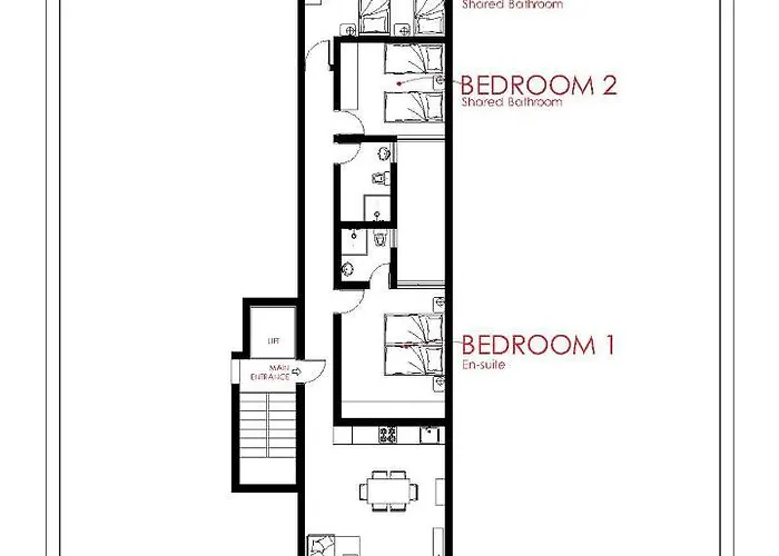 Δωμάτια σε οικογενειακή κατοικία F7 2, Private Bedroom Two Single Beds Shared Bathroom In Shared Flat *
